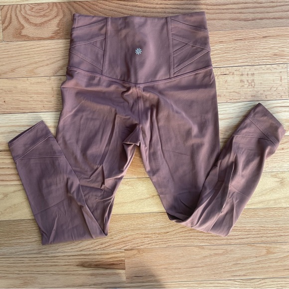 Athleta Hearth Rose Exhale Bra Elation Pirouette 7/8 Legging Set Size Small - Picture 6 of 11